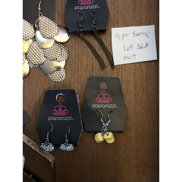 Paparazzi Earrings. 9 pair earrings. All NWT Dangle Style - Picture 3 of 7